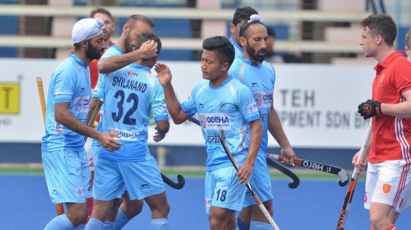 It was Indias first point in the tournament after having lost 2-3 to Olympic champions Argentina in their tournament opener on Saturday at the Sultan Azlan Shah Stadium. (Photo: Twitter / Hockey India)