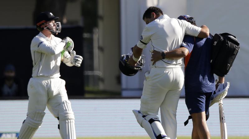 Ross Taylor suffered a calf tear early in his first innings of the first Test in Dunedin. (Photo: AP)