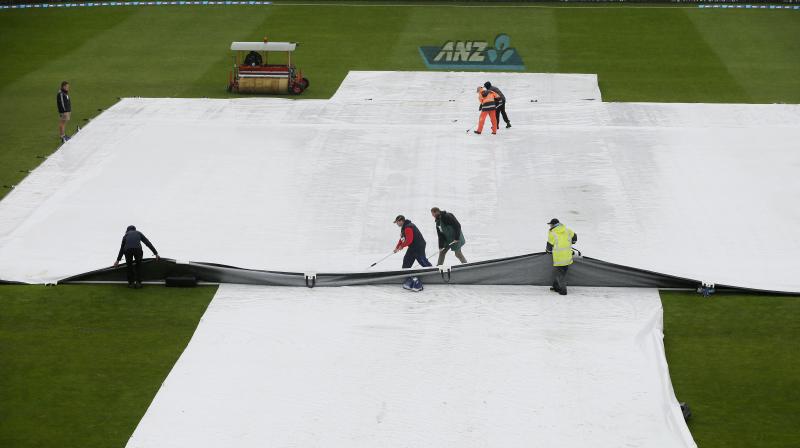 The umpires called off the match just after lunch with the forecast of more bad weather preventing the prospect of either team winning. (Photo: AP)