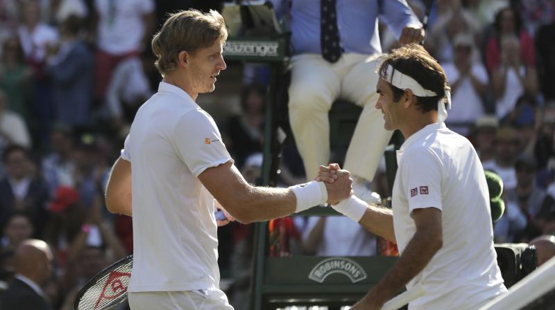 Defending champion Federer, chasing a 21st Grand Slam title, lost a Court One epic, 2-6, 6-7 (5/7), 7-5, 6-4, 13-11 as 32-year-old Anderson became the first South African in the Wimbledon semi-finals since Kevin Curren in 1983. (Photo: AP)