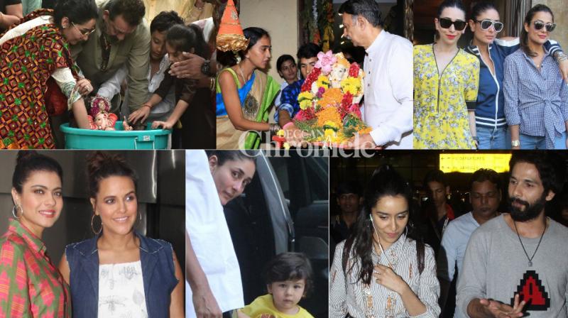 Sanju, Oberois say goodbye to Bappa, Kareenas girl gang, Kajol, others spotted