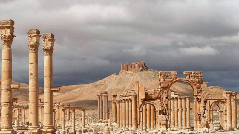 A file picture taken on March 14, 2014 shows a partial view of the ancient oasis city of Palmyra, 215 kilometres northeast of Damascus. (Photo: File)