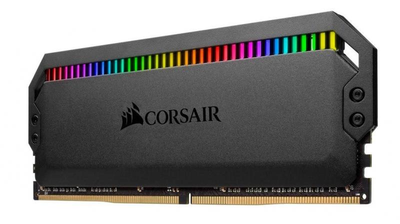 A die-cast zinc-alloy top bar houses DOMINATOR PLATINUM RGBs 12 ultra-bright CAPELLIX RGB LEDs, the first time CORSAIR has used this all-new LED mounting method.