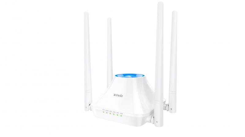 The Tenda F6 is equipped with four 5dBi high-gain omnidirectional antennas providing wireless signal coverage to every corner of the house/office.