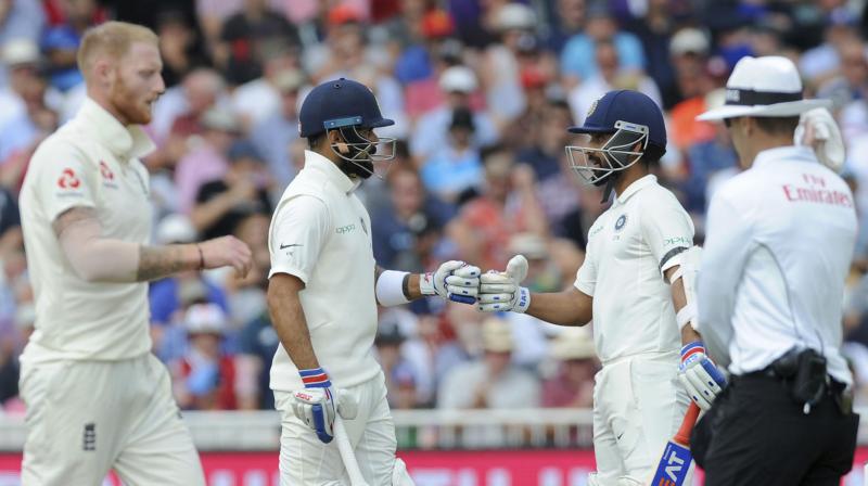 Virat Kohli and Ajinkya Rahane stitched a massive century partnership to put the pressure back on England. (Photo: AP)