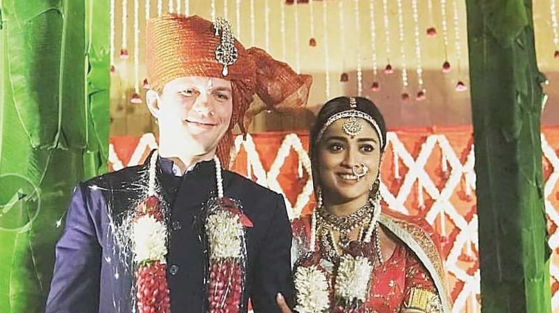 Shriya Saran with her husband Andrei Koscheev