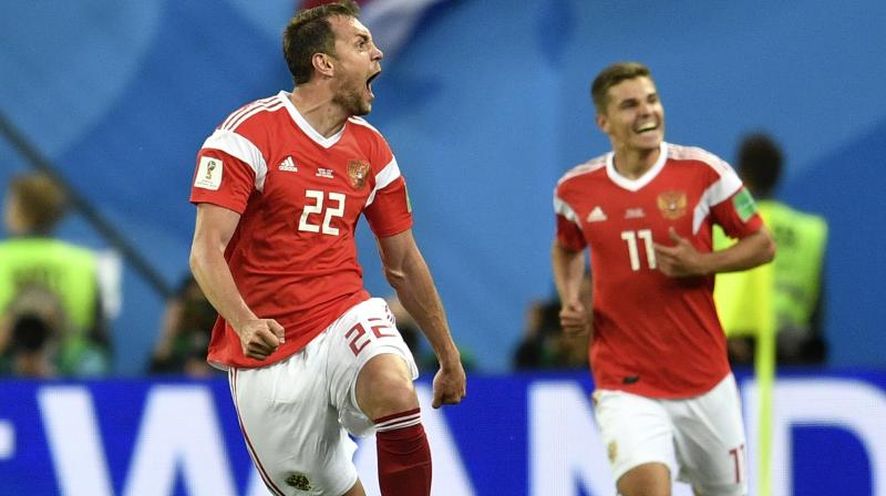 Coach Stanislav Cherchesov had told his team to ignore media criticism as they approached the tournament in the worst possible form, going winless in seven matches stretched over a long eight months and slumping to 70th in the world.(Photo: AP)