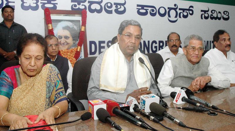 Chief Minister Siddaramaiah addresses the media in Bengaluru on Tuesday   (Photo: DC)