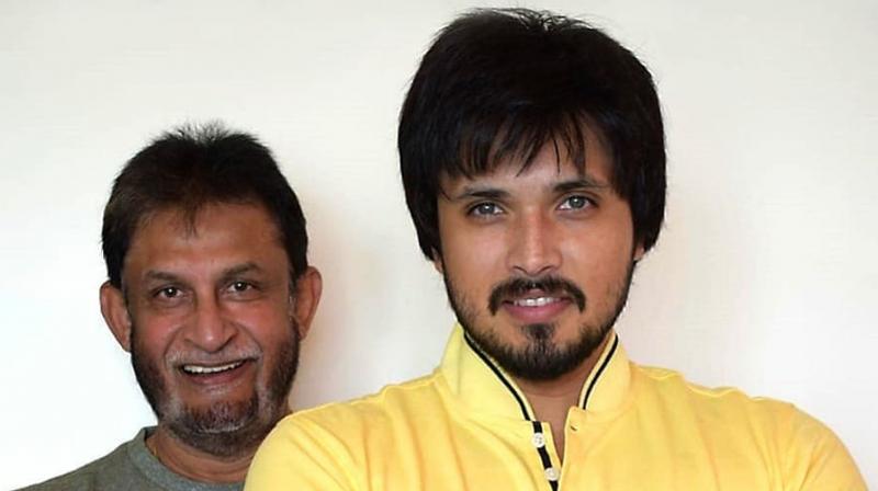 Chirag Patil with his father and former cricketer Sandeep Patil. (Instagrammed by Reliance Entertainment)