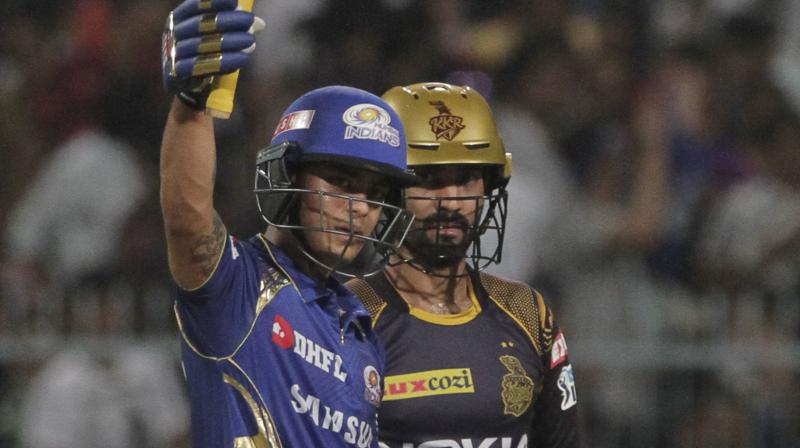 Ishan Kishan blazed 62 off 21 balls with five fours and six sixes to set up Mumbai Indians 102-run win against Kolkata Knight Riders. (Photo: AP)