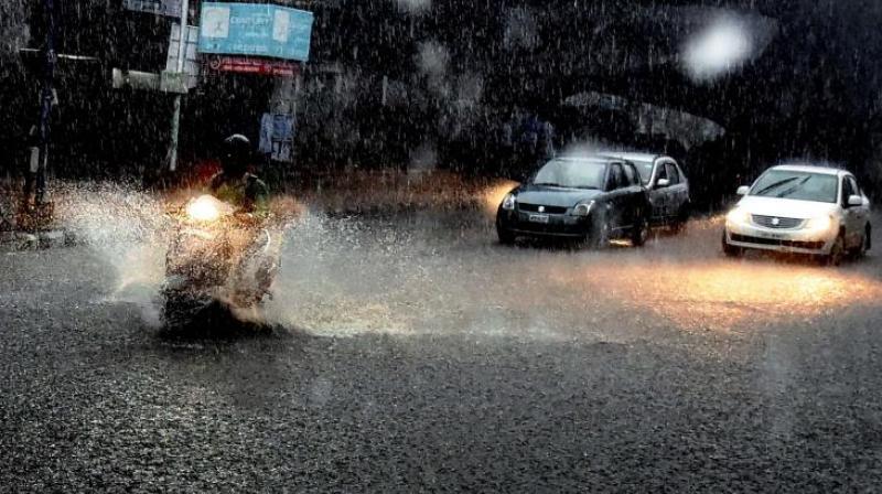 Hyderabad will witness generally cloudy skies with one or two spells of rain or thunderstorm expected on Wednesday.