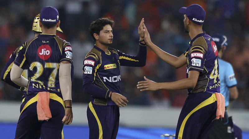 Kuldeep Yadav revelled in his teams victory and subsequent progress to the Qualifier 2 against Sunrisers Hyderabad (SRH), saying, â€œEvery game is important, and we are now four out of four, so well go for it.\ (Photo: AP)