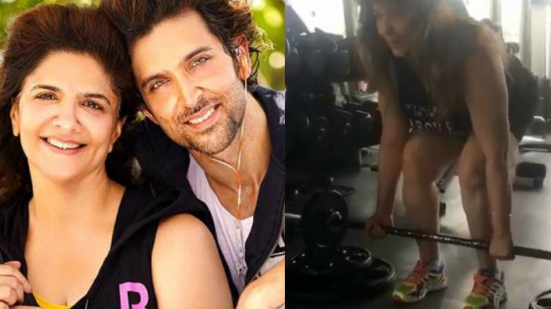 (Right) Screengrab from Hrithik Roshans mother Pinkis Instagram video.