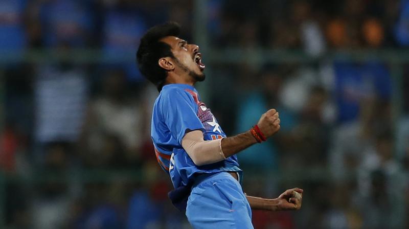 Chahal returned third best figures in T20 cricket with stats of six for 25, the best by an Indian. (Photo: PTI)