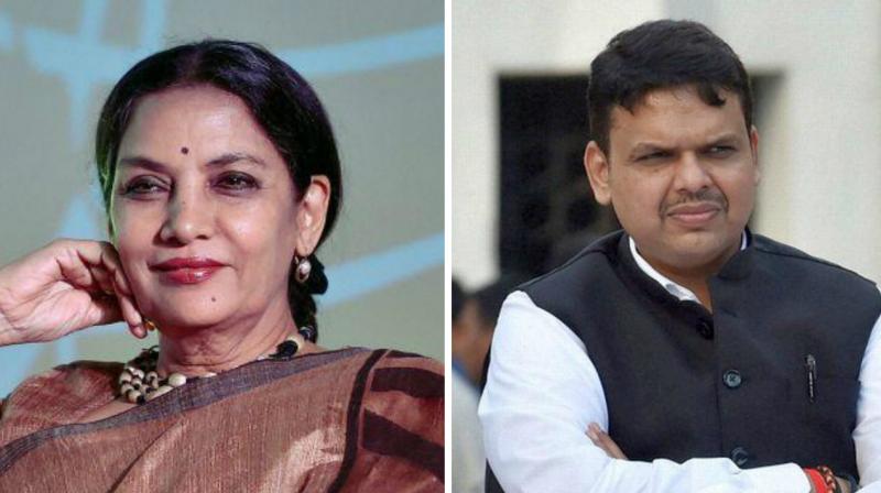 Shabana Azmi expressed on Twitter her disapproval of Fadnavis being part of the negotiations.