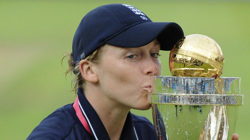 \I am so proud of this group of girls. We made it hard for ourselves but I couldnt care less. We won tight games and that was something we wanted to work on,\ said England skipper Heather Knight after her team clinched the ICC Womens World Cup. (Photo: AP)