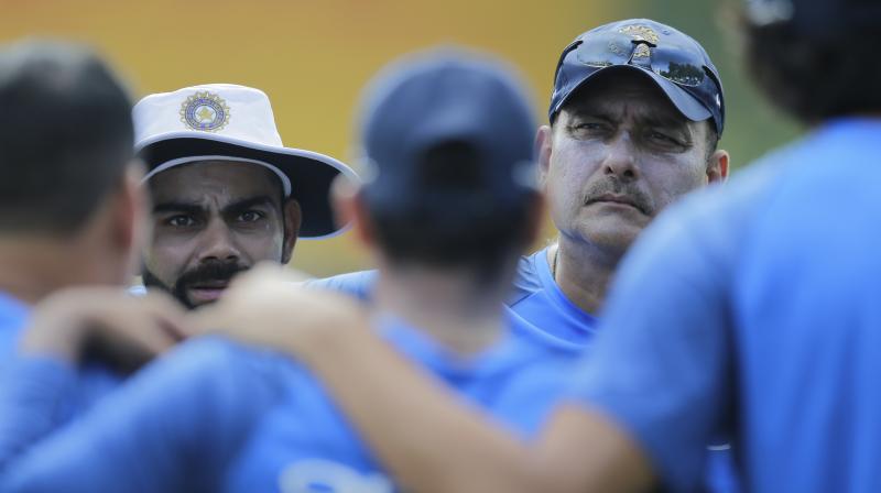 Ravi Shastri, who took over the demanding role after Anil Kumbles acrimonious exit last month, has backed India to continue the \fearless brand of cricket\. (Photo: AP)
