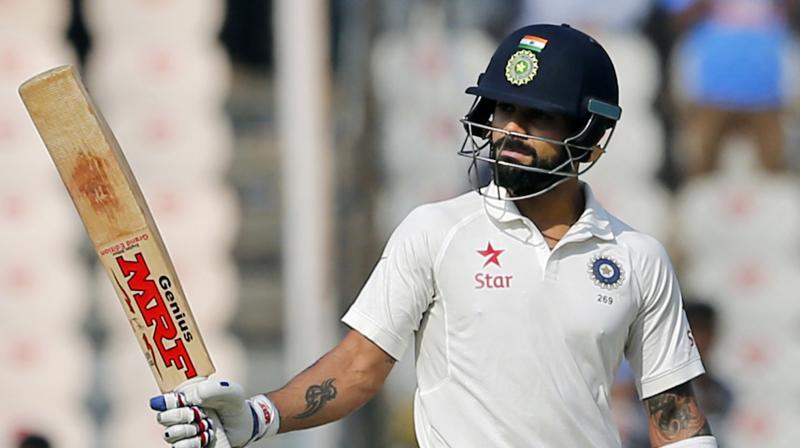 Virat Kohli notched up his 4th Test double hundred as India dominate proceedings in the one-off Test against Bangladesh. (Photo: AP)