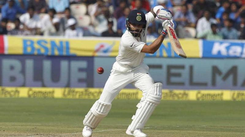 Virat Kohli, whose 246-ball 204-run knock was laced with 24 boundaries, surpassed legends including Donald Bradman and Rahul Dravid, who had scored double tons in three consecutive series. (Photo: BCCI)