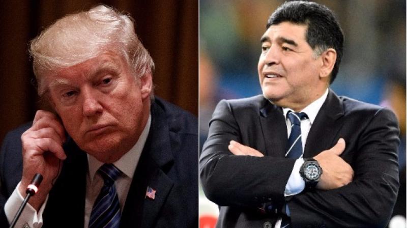 Donald Trump a cartoon, says Argentina football legend Diego Maradona