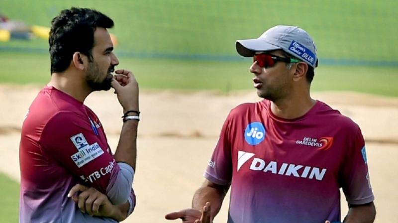 Zahher Khan and Rahul Dravid worked together as coaches with Delhi Daredevils during IPL 10. (Photo: PTI)