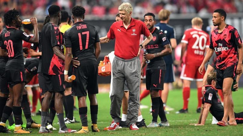 Arsenal pipped Bayern by penalties in a friendly match on Wednesday. (Photo; AFP)