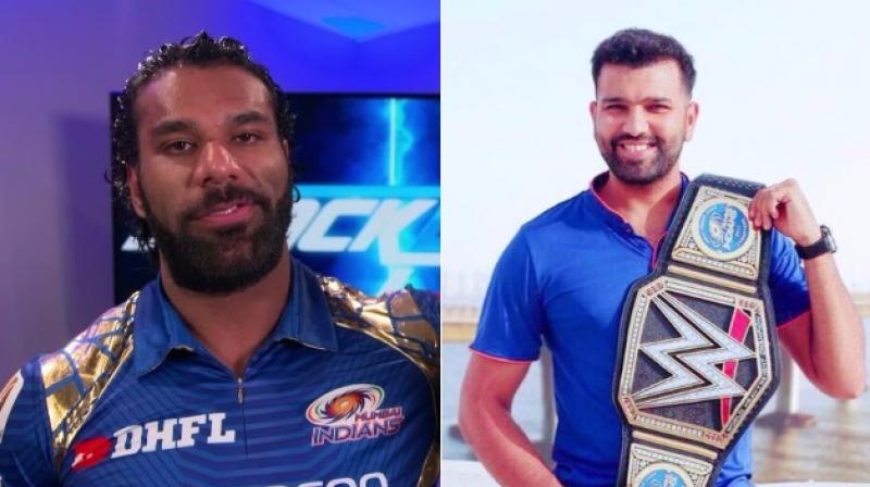 Mumbai Indians extended the courtesy after being gifted a WWE title. (Photo: Screengrab/Twitter)