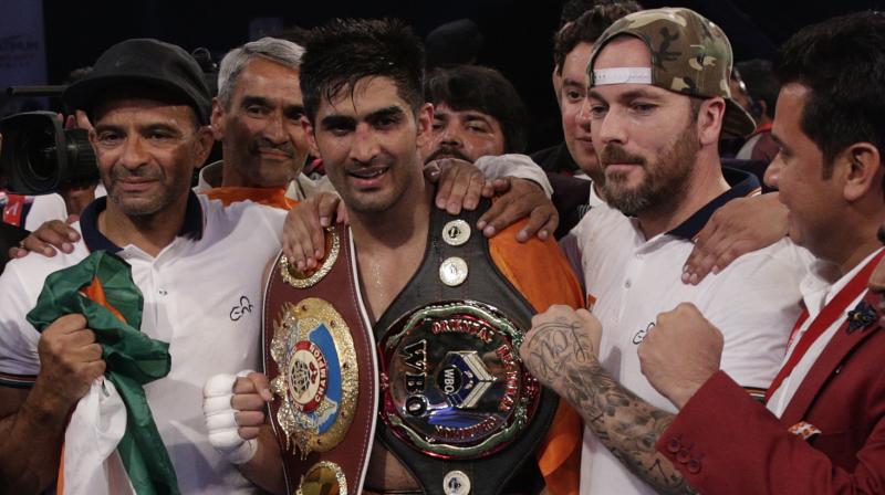 The Indian boxer dedicated the win to bring about peace and harmony in India
