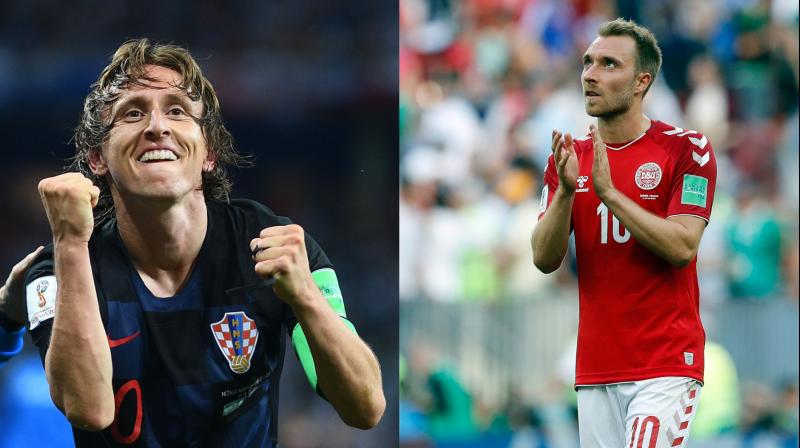 Denmark coach Age Hareide said his sides World Cup last-16 match against Croatia could boil down to who comes out on top in the midfield battle between Christian Eriksen and Luka Modric. (Photo: AFP / AP)