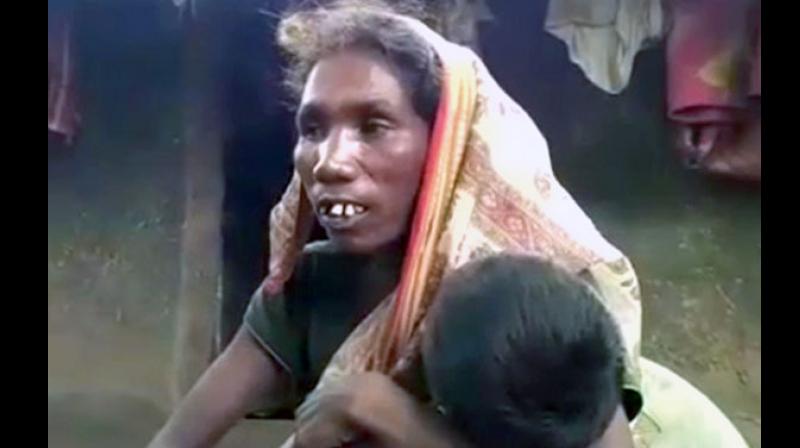 The family was struck off from government welfare rolls for not linking their ration card with the Aadhaar card. (Photo: ANI | Twitter)