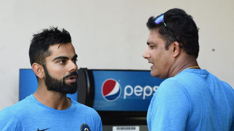 \I cannot see any smoke at all,\ said BCCI acting secretary Amitabh Chaudhary in London when asked about rifts between Team India captain Virat Kohli and coach Anil Kumble. (Photo: PTI)