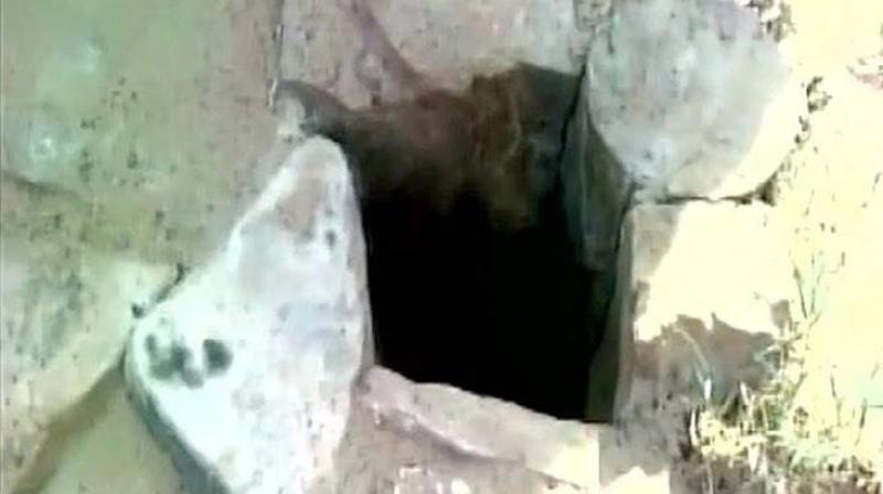 A six-year-old girl who had fallen into a borewell in Alwar, Rajasthan, died after seven days of rescue operation. (Photo: ANI)