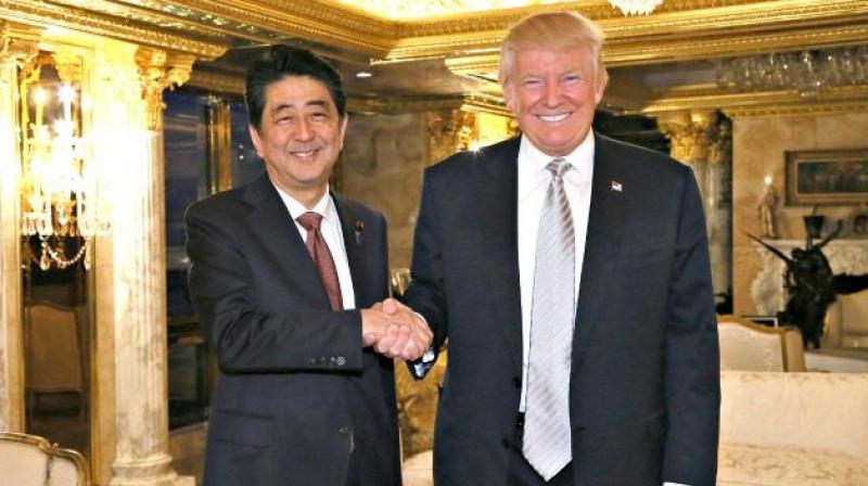 Japan Prime Minister Shinzo Abe and US President Donald Trump. (Photo: AP)