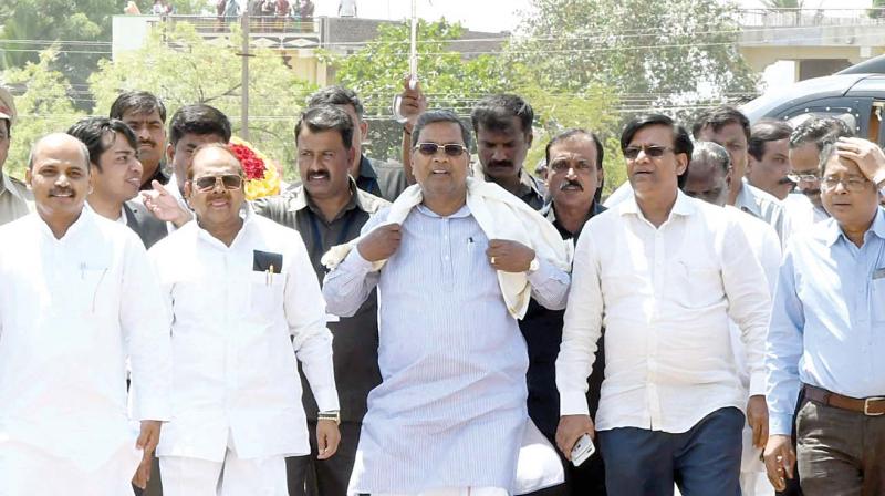 CM Siddaramaiah in Kalaburagi on Saturday. (Photo: KPN)