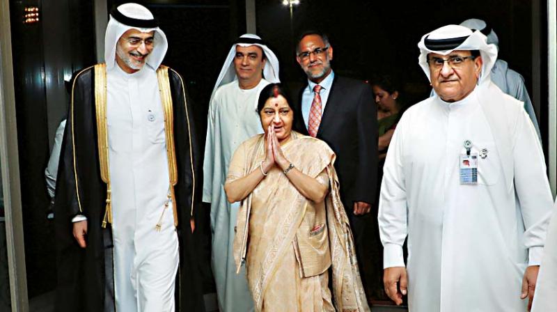 The extradition was carried out even as External Affairs Minister Sushma Swaraj was visiting the UAE where she met with her UAE counterpart, Shaikh Abdullah bin Zayed al Nahyan. (Photo: PTI)