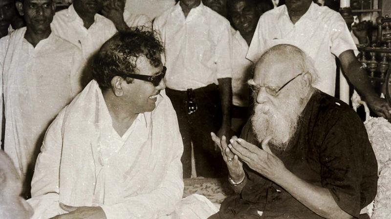 M. Karunanidhi with Periyar.
