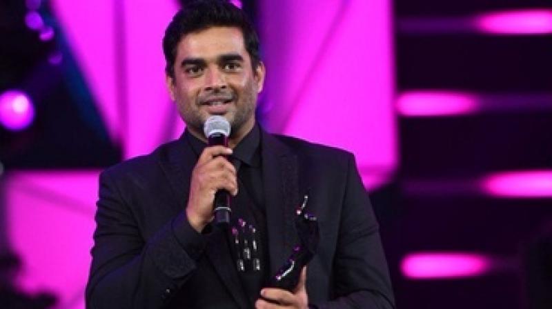 R. Madhavan after receiving his award.