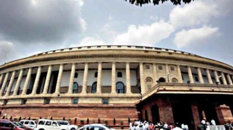 Lok Sabha proceedings were adjourned amid Congress protests over insinuations by Prime Minister Narendra Modi against his predecessor Manmohan Singh.