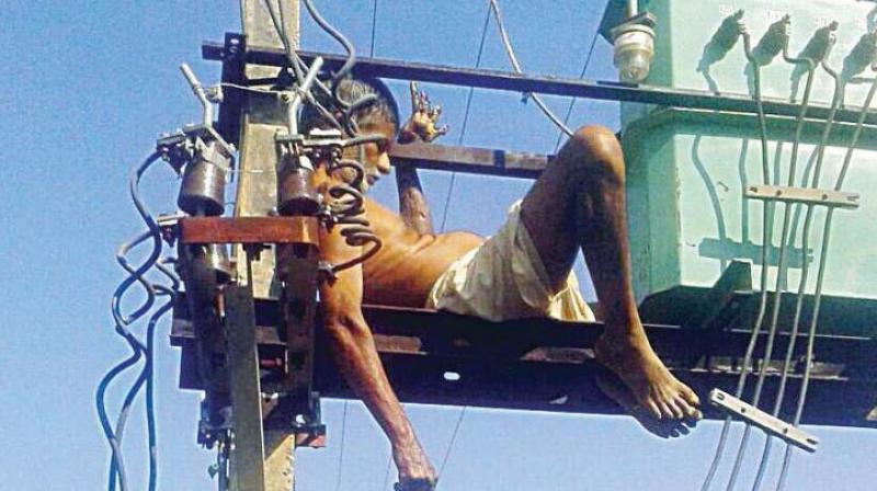 A farmer who killed himself by getting electrocuted on a transformer.