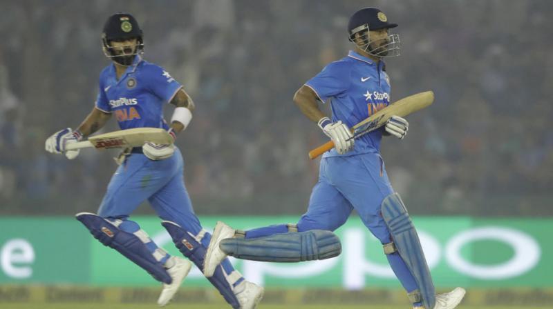 Chasing a competitive target of 286 runs, Virat Kohli smashed 16 boundaries and one six in his massive 154-run knock while MS Dhoni scored a brilliant 80 runs to help their side cross the line with 10 balls to spare. (Photo: AP)