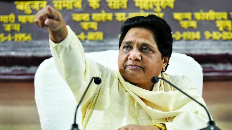 BSP supremo Mayawati addresses a press conference, in Lucknow, Sunday.  (Photo: PTI )