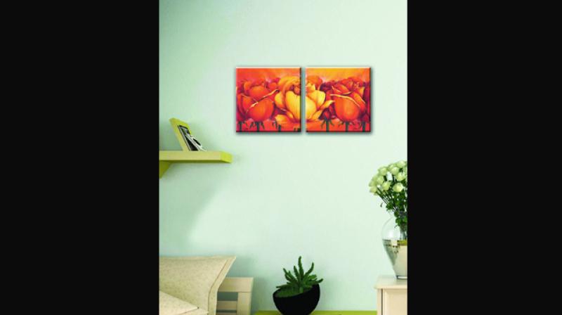 Use wall art to add a splash of colour.