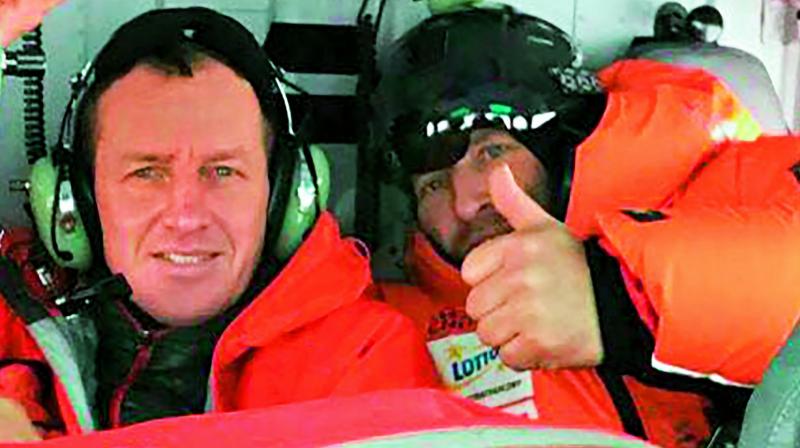 Members of Polish K2 expedition head for a rescue mission of French climber Elisabeth Revol and Polish climber Tomasz Mackiewicz in Nanga Parbat. (Photo: AFP)