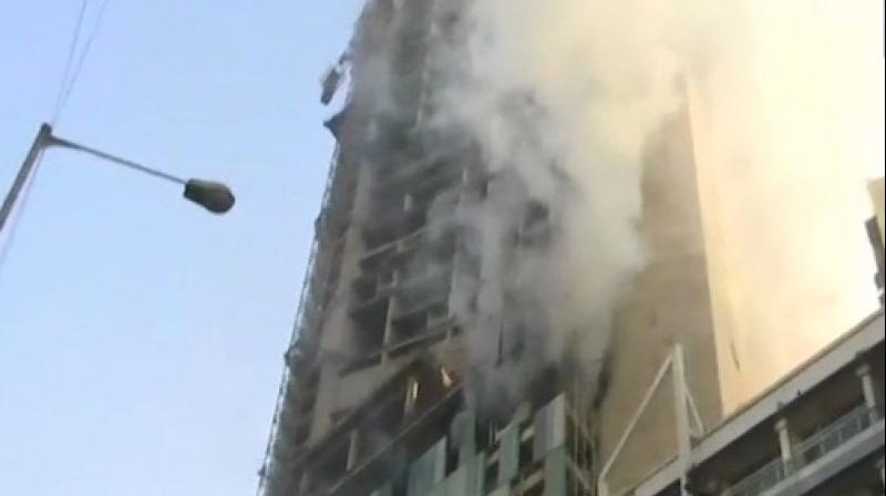 Five fire tenders have been rushed to the spot to douse the flame. (Photo: ANI)