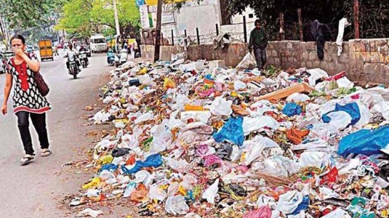 Kurnool city, which is aspiring to become a Smart City, is woefully inadequate in terms of clearing garbage.