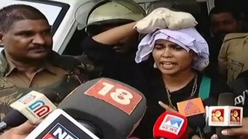 Police have said that they will provide protection. That is why I am going back, Rehana Fatima told the media. (Photo: Twitter | ANI)