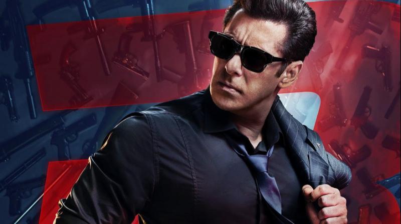 Salman Khan on Race 3 poster.