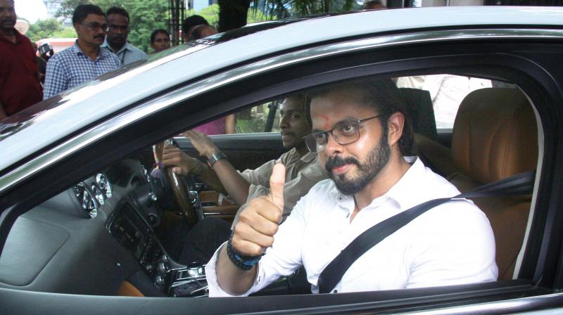 Cricketer S. Sreesanth leaves High Court after a verdict in his favour on Monday. (Photo: DC)