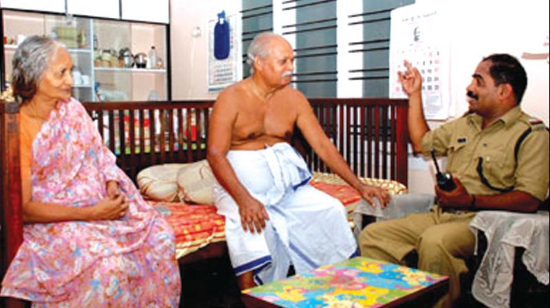 The efforts that were part of Janamaithry community policing efforts also aim at giving special attention to elderly person who live alone.