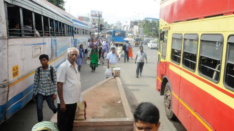 File picture of KSRTC bus bay at East Fort.